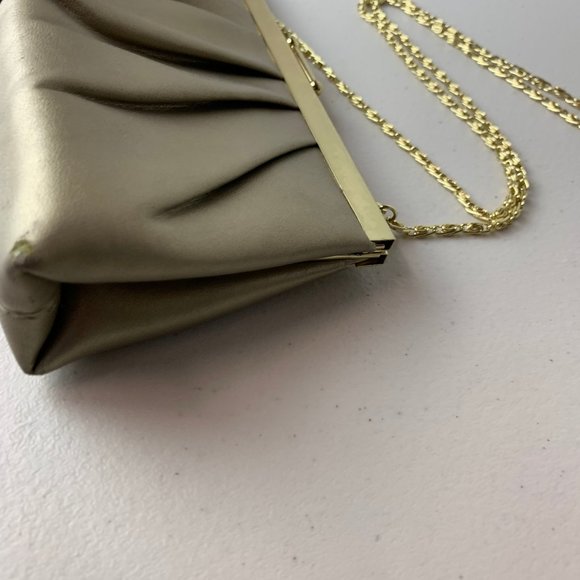 Gunne Sax Gold Convertible Evening Bag - Shoulder or Clutch - Picture 3 of 10